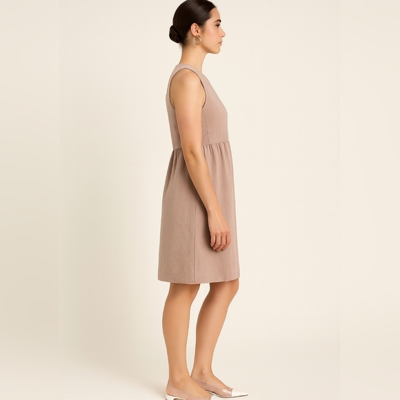 Terzo Millennio Made In Italy, Linen dress, Soft Blush, US Womens  Medium - Picture 8 of 9